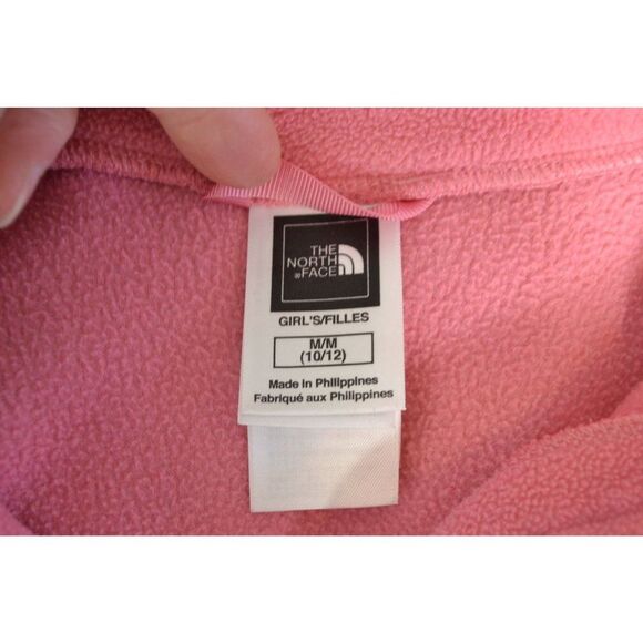 The North Face Girls 10-12 (Medium) Pink Lightweight Pullover Fleece Jacket - Picture 8 of 10